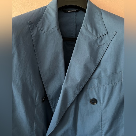 Dolce and Gabbana cotton light blue double breasted suit size 48 IT - Picture 7 of 7